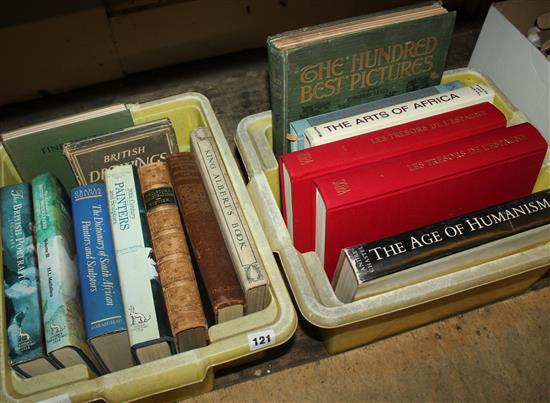2 boxes of art books